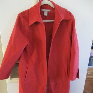 marconi 100%  Felted Wool Coat jacket modern long M salmon